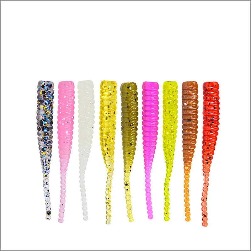 

Vissen Spiral Root Fishing Soft Bait Artificial Lure 38mm 0.36g 15Pcs/Bag Plastic Worm Maggot Bait Fishing Tackle Lure