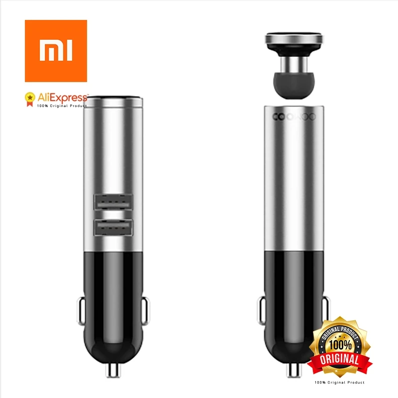 Xiaomi оригинальная COOWOO Автомобильная bluetooth гарнитура hands free беспроводной телефон