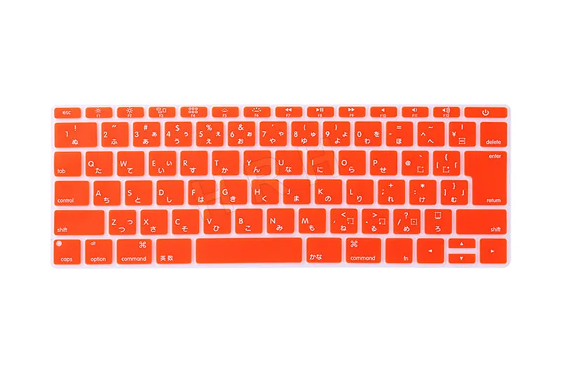 Orange HRH Японский силиконовый чехол кожи для Macbook New Pro 1" A1708(версия, без Touch Bar) Mac 12" A1534 JP Версия - Цвет: Orange