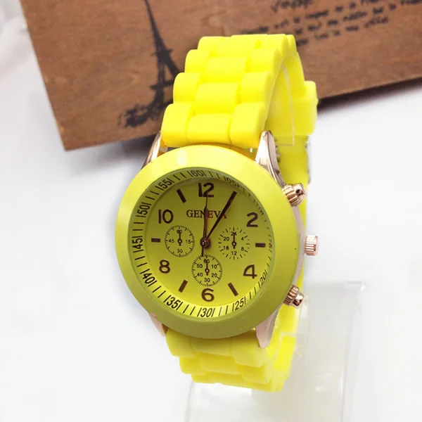 Blue silicone watch women round quartz wristwatch 2018 new fashion bracelet female sport watches analog relojes mujer hot | Наручные часы