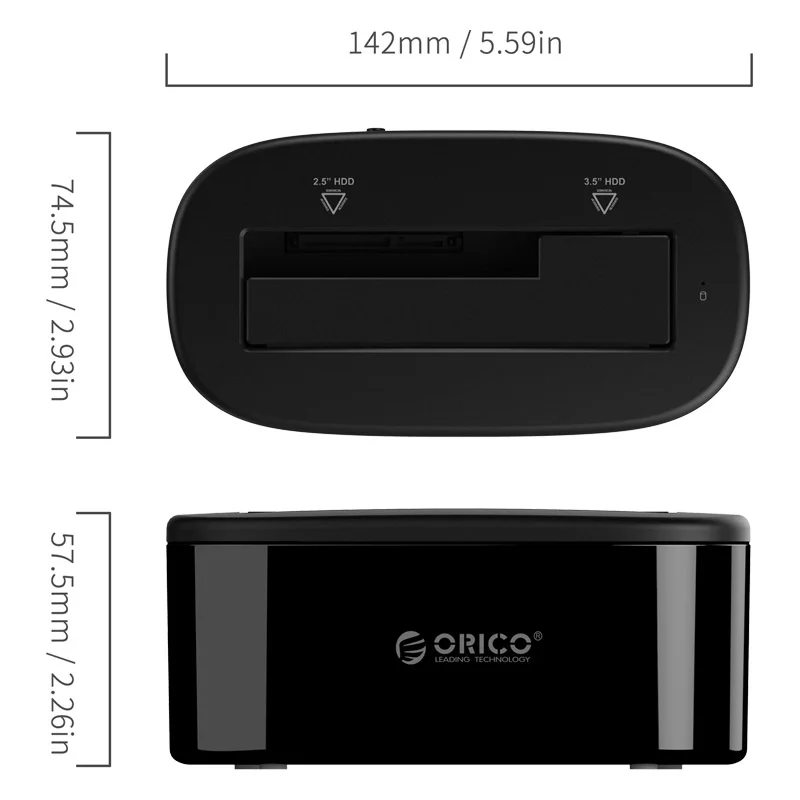 ORICO USB 3.0 на SATA внешний жесткий диск Док-станция для 2.5/3.5 дюймов HDD/SSD [Поддержка UASP и 8 ТБ](6218US3
