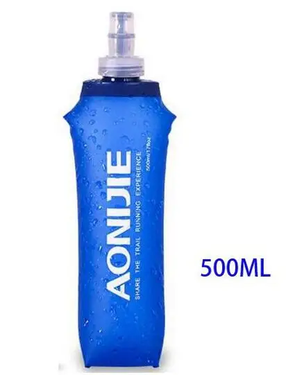500ML AONIJIE 350 600 мл спортивная сумка для воды для бега, складная термополиуретановая мягкая колба для воды с длинной соломенной велосипедной сумкой - Цвет: 500ML
