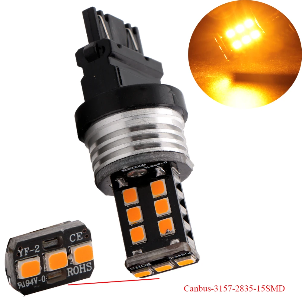 100X 3157 2835 15 SMD ошибка отдельный декодер лампа Canbus 1156 1157 3156 7440 7443 фонари заднего хода