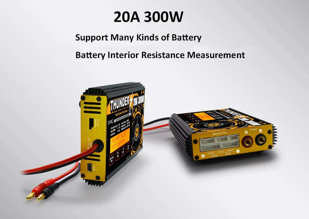 HOTA Thunder 300 Вт 20A DC баланс зарядное устройство Dis зарядное устройство для LiPo NiCd PB батареи
