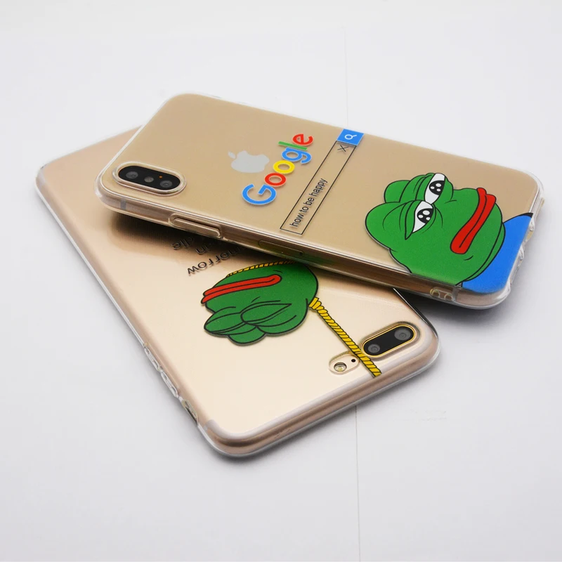 Case for iPhone Xs Max XR Funny Meme Are You Ok I Am Fine Frog Clear Phone Cover Coque For 6 6S 7 8 Plus X |