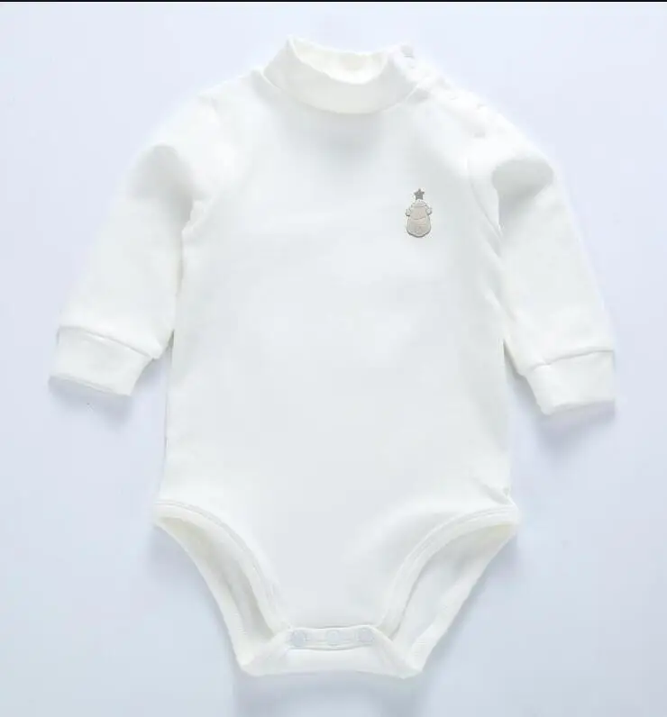white 2 Одежда для малышей; комбинезон; комбинезоны для малышей; одежда для малышей; боди для мальчиков и девочек; одежда для детей с высоким воротником; сезон осень-зима - Цвет: white 2
