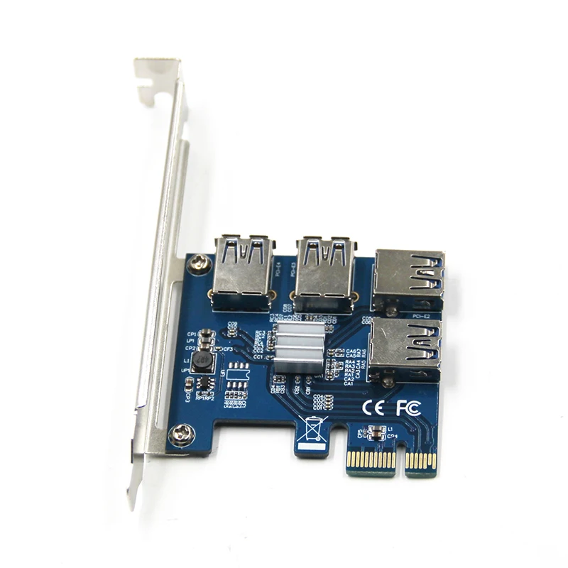 NEW Add in Card PCIe 1 to 4 PCI Express 16X Slots Riser PCI-E 1X External PCI-e Slot Adapter Port Multiplier | Компьютеры и офис