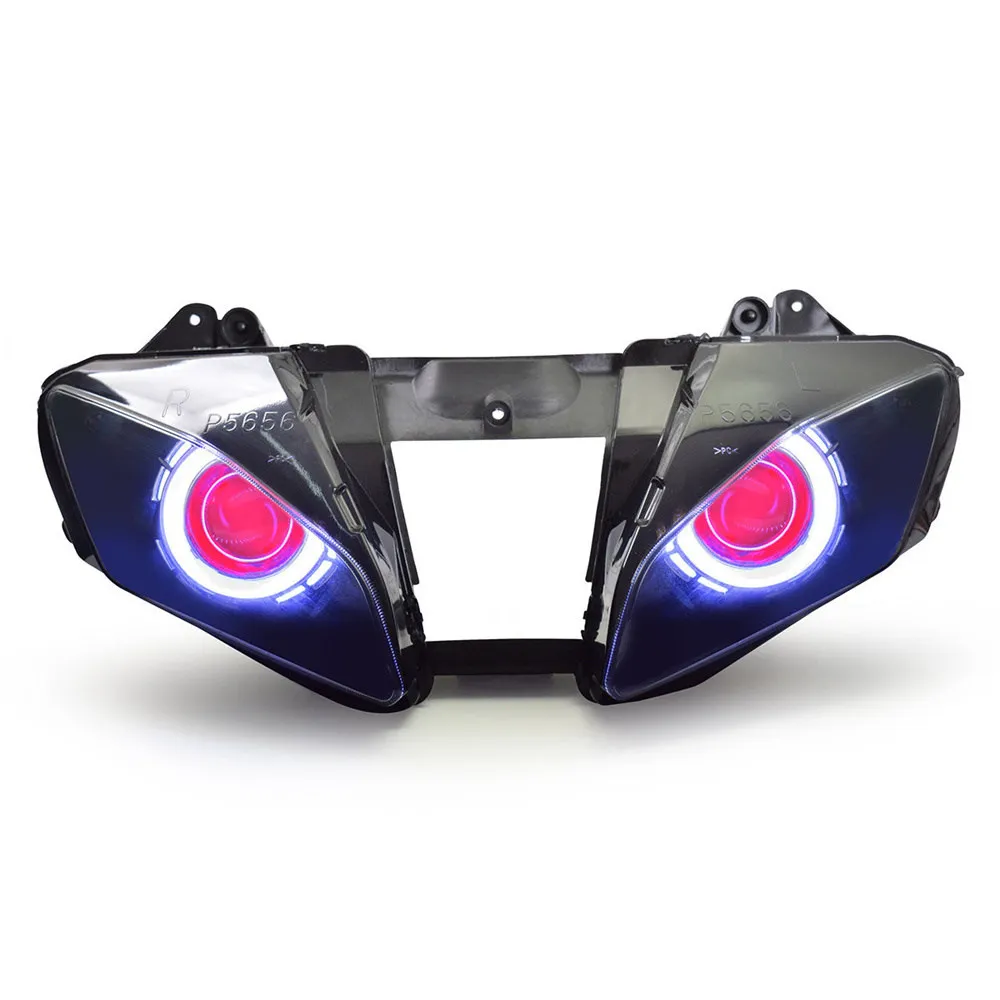 Red Demon Eye KT светодиодный фар для Yamaha YZF R6 2006-2007 V1 - Цвет: Red Demon Eye