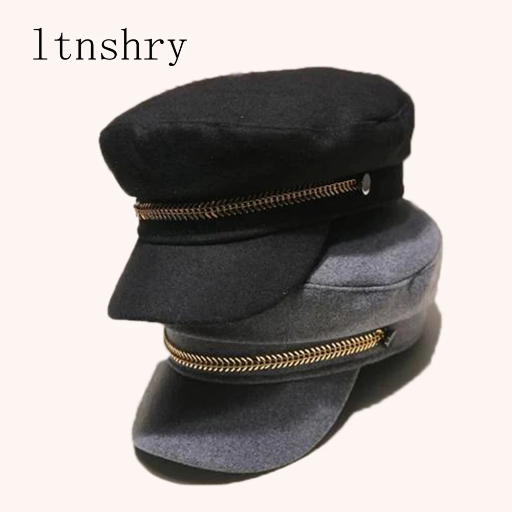 Новинка 2019 модные береты в стиле милитари для женщин и мужчин на осень зиму