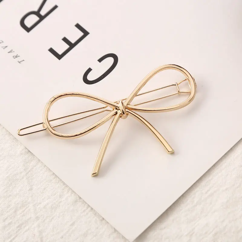 Gold tie Модные женские аксессуары для волос, треугольная заколка для волос, металлический геометрический сплав, ободок для волос с Луной и кругами, заколка для волос, держатель для девочек - Цвет: Gold tie