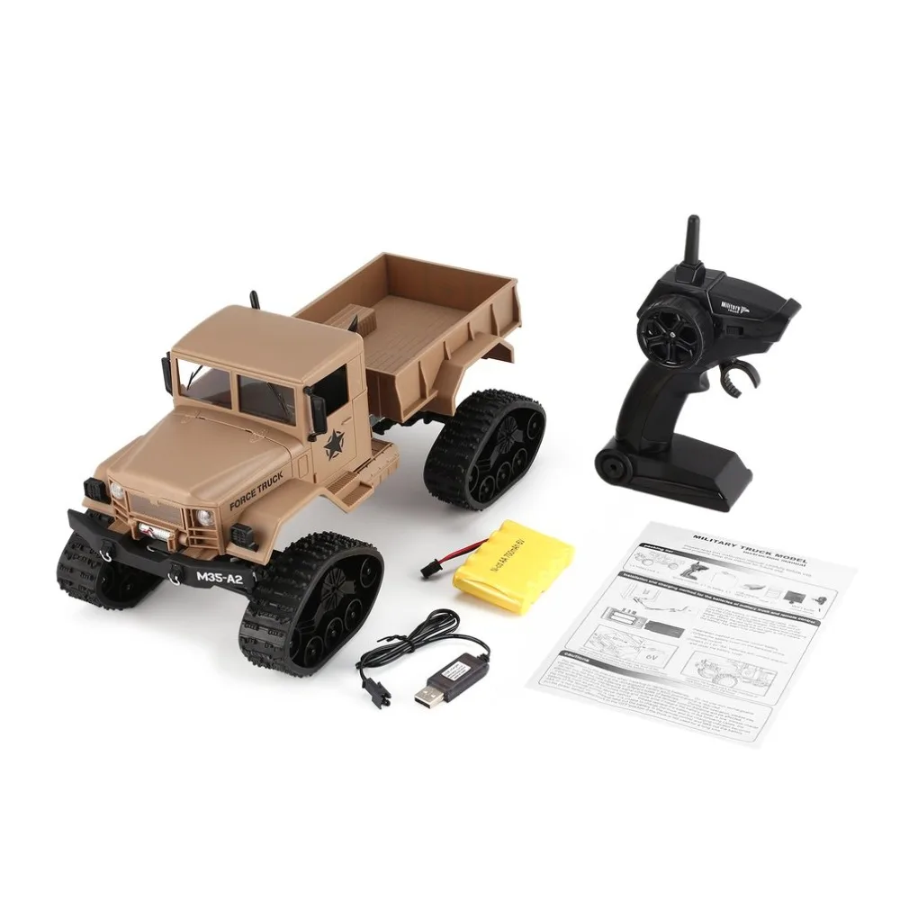 OCDAY FY001B 2 4 ГГц 1/16 4WD Caterpillar внедорожных RC военный грузовик альпинист гусеничный