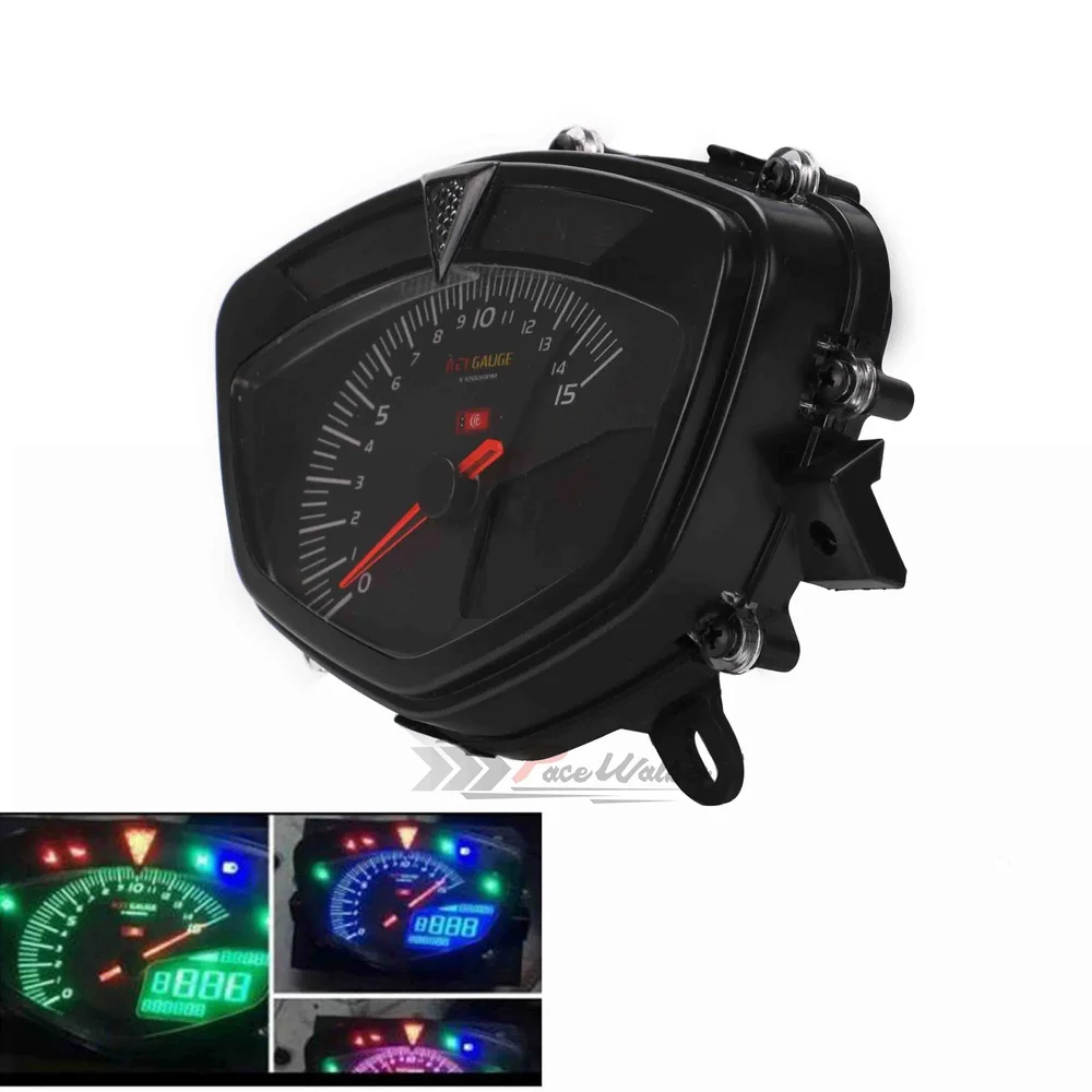 Мотоцикл спидометр мотоцикл LCD цифровой с двухдиапазонным семицветным экраном|lcd