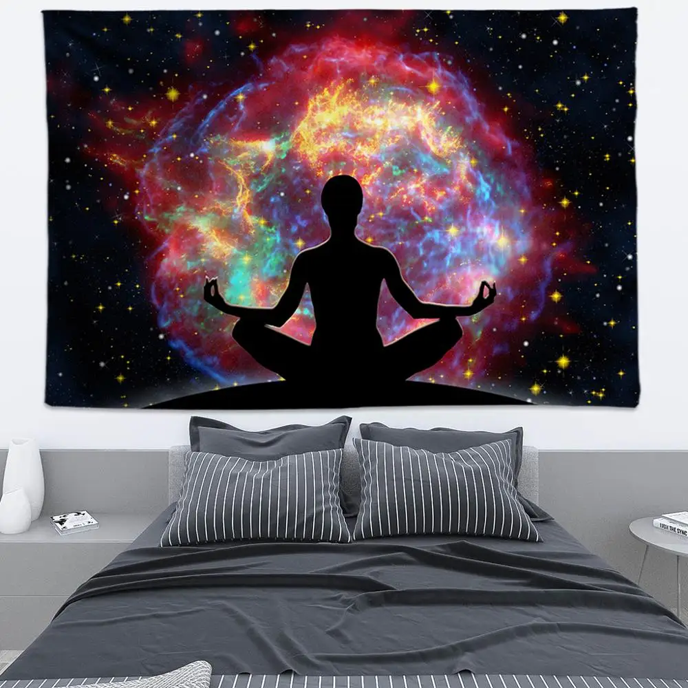 Chakra гобелен настенный Psychedelic Galaxy украшение Хиппи Мандала Йога Медитация