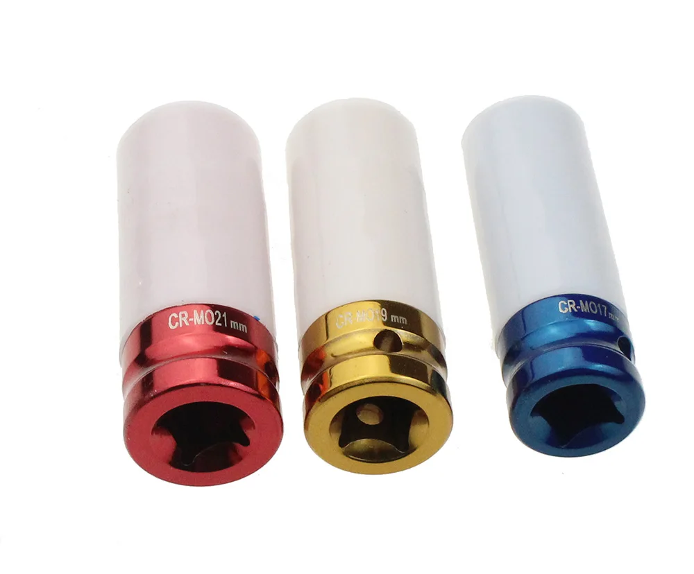 3 шт. тонкие гайки из сплава 1/2 дюйма 17 мм 19 21 мм|impact socket|impact socket setdeep |