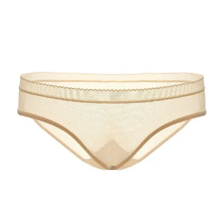 beige 1855 L'bellagiovanna женские сексуальные трусики без швов, Краткие женские seethought нижнее белье для девочек из сетчатой ткани, качественное однотонное нижнее белье новое нижнее бельё для девочек для активного отдыха трусики 1853 - Цвет: beige 1855