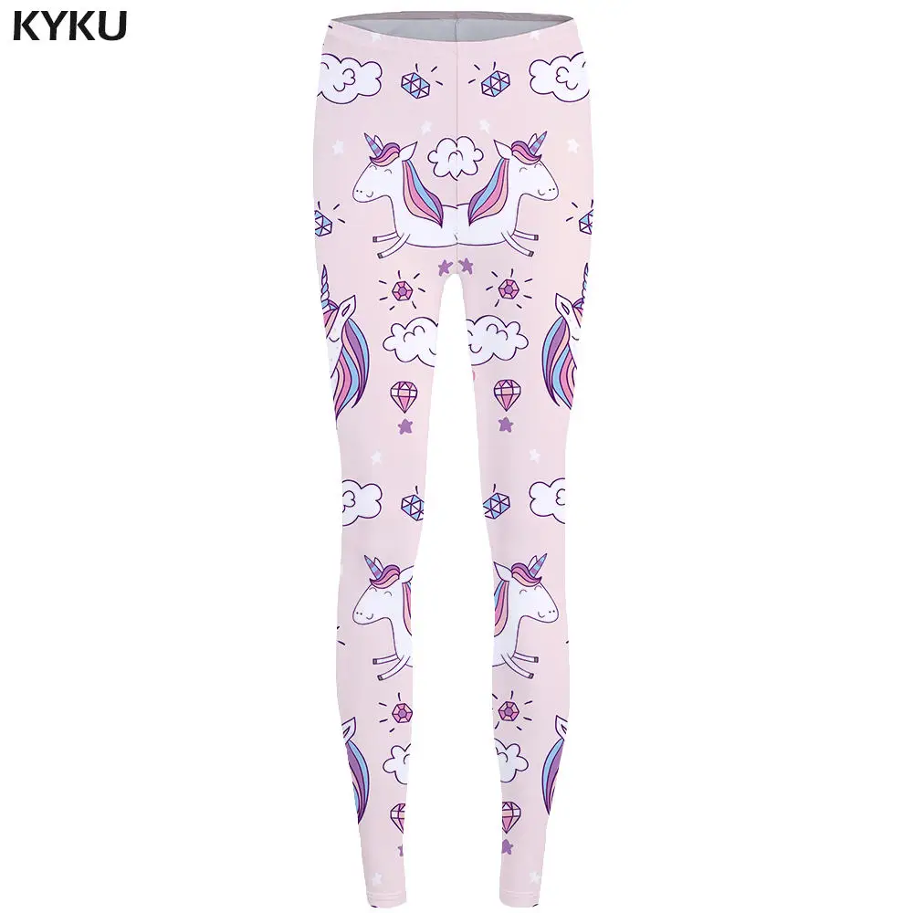 leggings 09 KYKU бренд панда леггинсы розовые леггинсы с 3D принтом брюки Узкие Высокая талия для женщин теплые зимние модные низ - Цвет: leggings 09