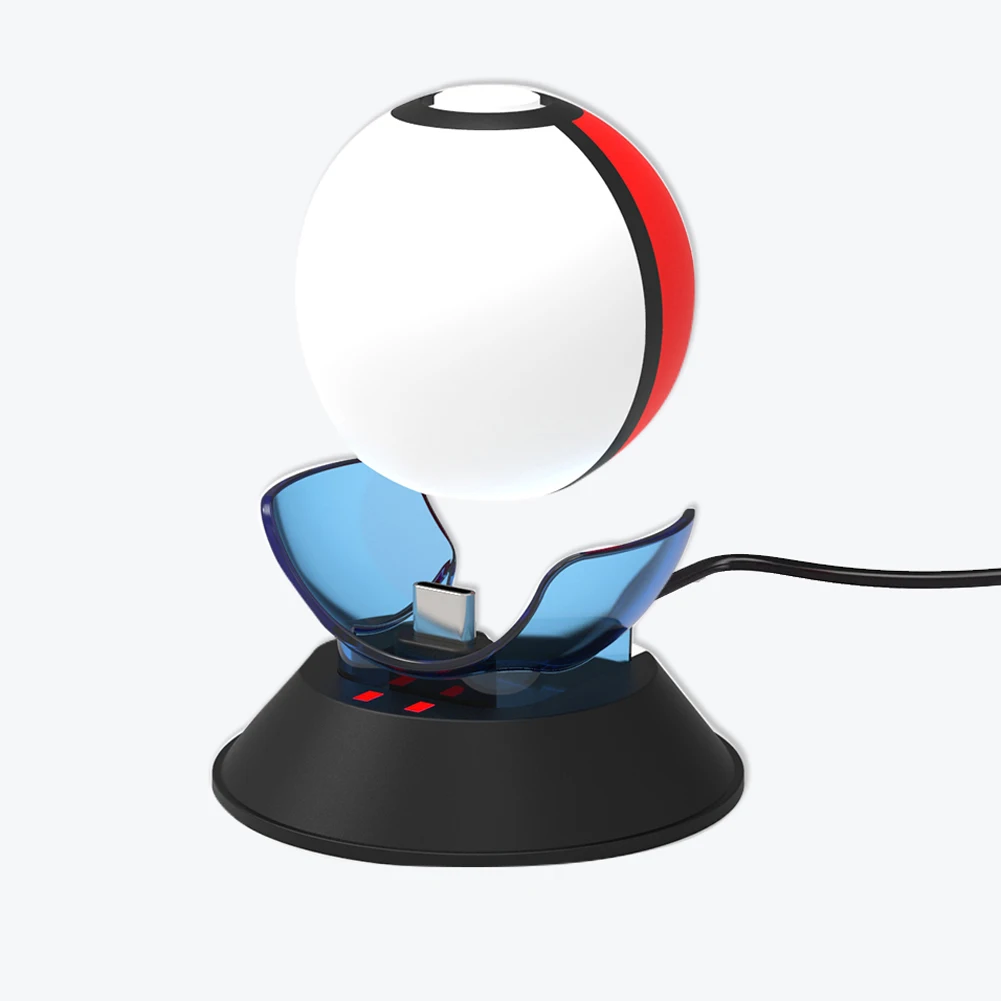 Charging Dock Station Gamepad Charger Led Poke Ball Stand Practical Durable Controller Convenient Easy Use For Nintendo Switch |