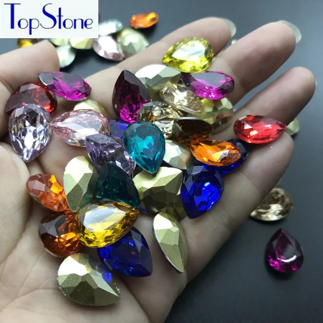Капельница из смолы и горного хрусталя TopStone 10x14 мм 13x18 Цвета K9 использование для