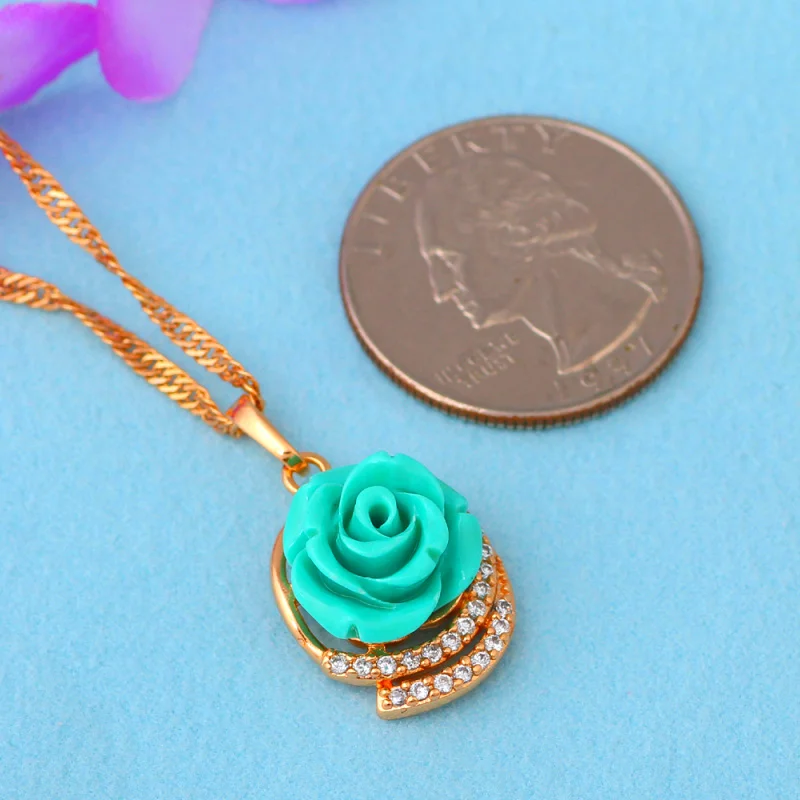 Привлекательный дизайн яблоко зеленая Роза для молодежи золотой тон цвет розы