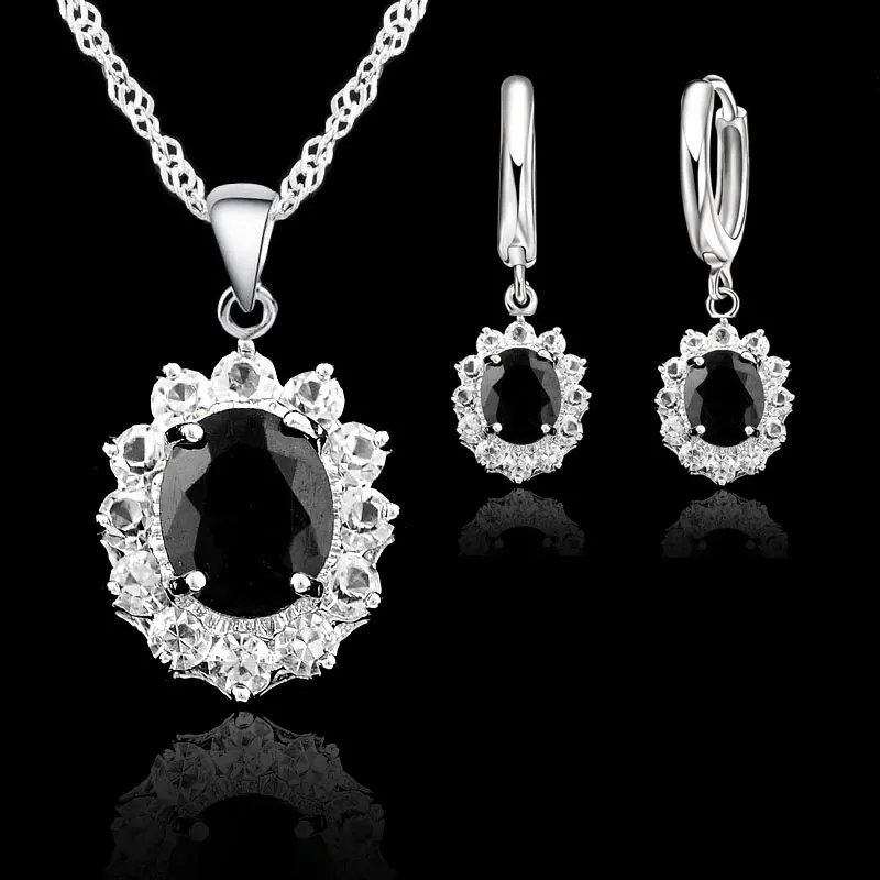 Ожерелье и серьги женские из серебра 925 пробы с фианитами|jewelry sets for women|necklace earring