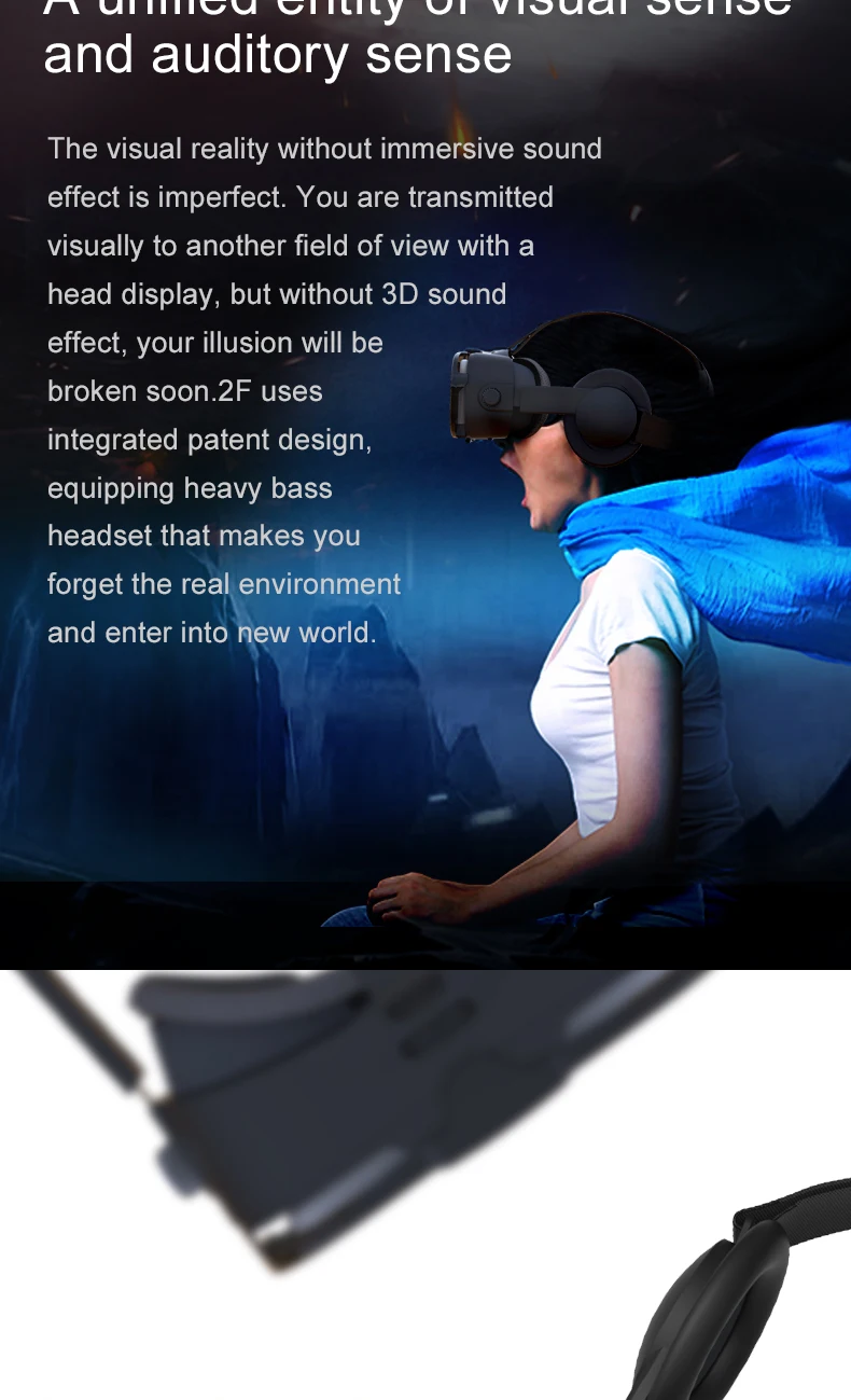 FiiT VR 2F VR виртуальной реальности 3D очки стереонаушники+ смарт Bluetooth беспроводной пульт дистанционного управления геймпад для 4,0-6,3 дюймов