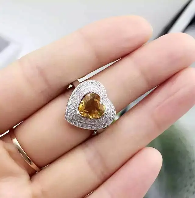 Верность естественно 8 мм Кристалл s925 серебро сердце fine jewelry наборы для женщин