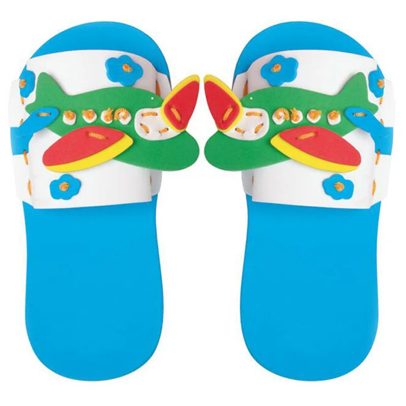 1 шт Красочные Креативные детские тапочки ручной работы EVA материал детский сад