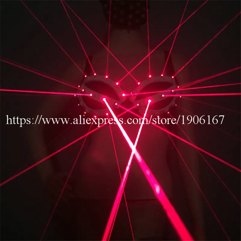 Оптовая продажа 5 комплектов красный лазер Luminou сексуальный бюстгальтер Laserman шоу