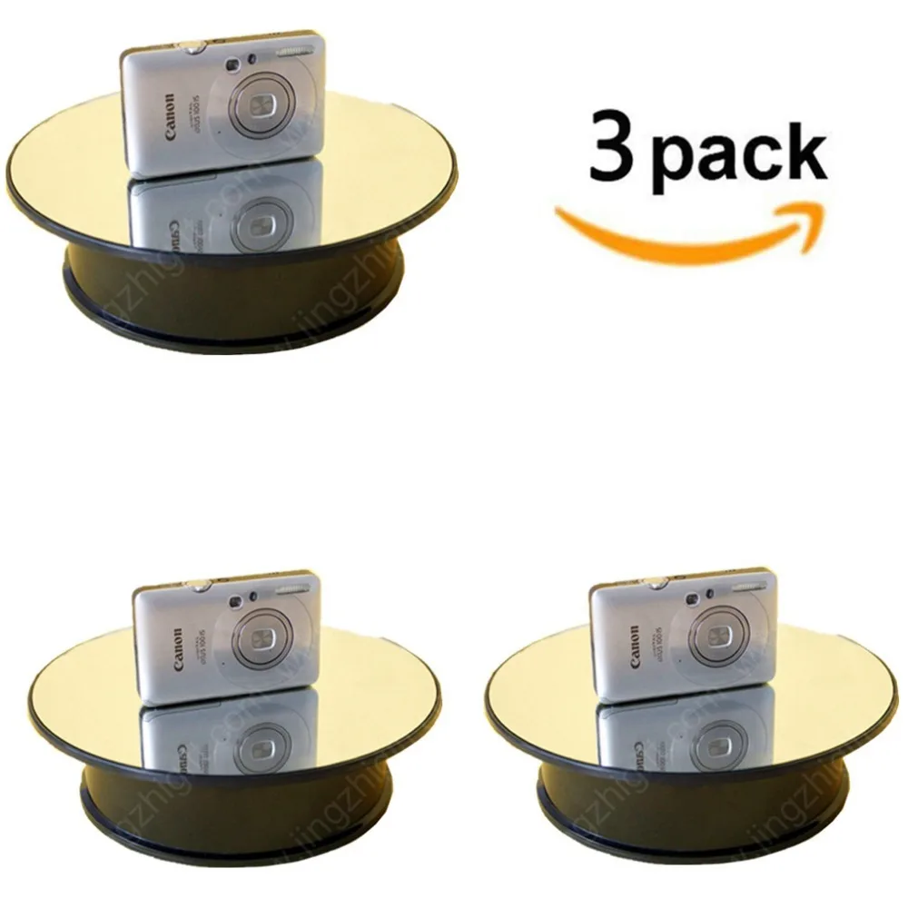 3 шт./лот 20 см зеркальная стеклянная Поворотная подставка для отображения