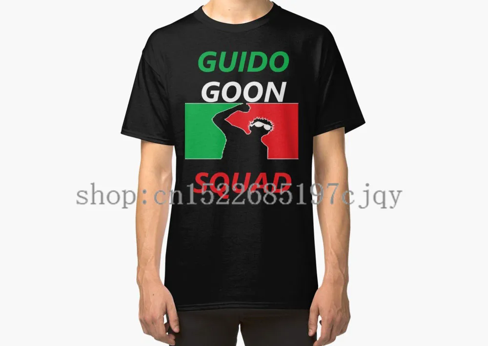 2018 Новый GUIDO GOON SQUAD безопасности Squad логотип Для мужчин с коротким рукавом