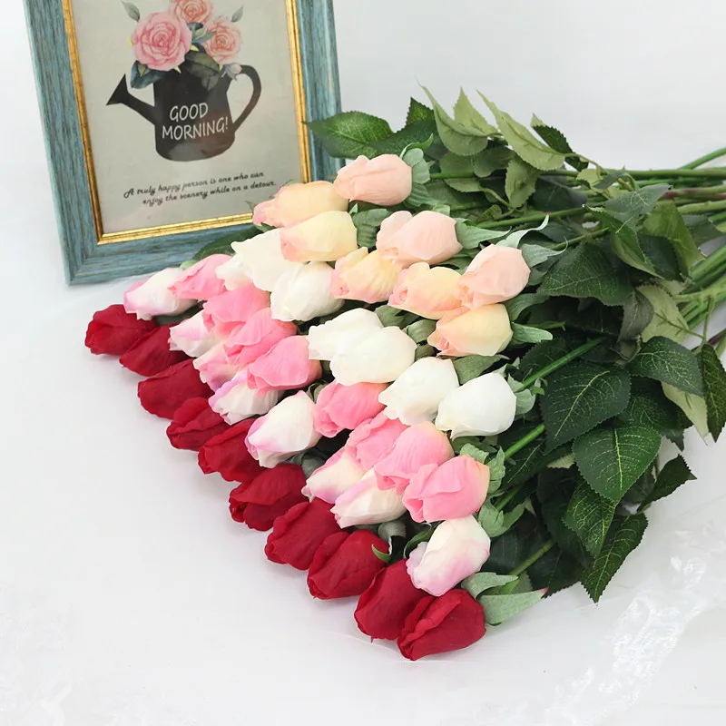 Искусственные цветы Flone Real Touch Rose искусственные подделка для свадьбы дома
