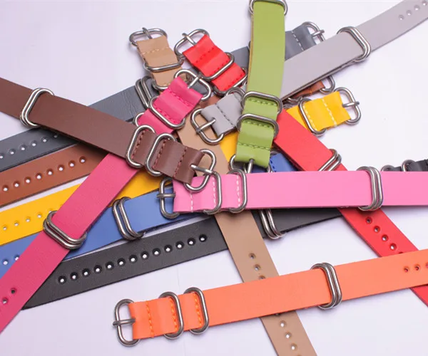 

Kzfashion men and women models PU strap 18/20/22/24mm multi-color waterproof strap 2018