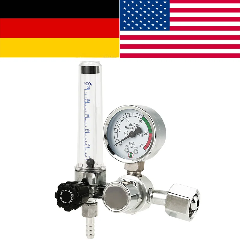 Металлический сварочный газовый счетчик аргон CO2 регулятор давления расходомер