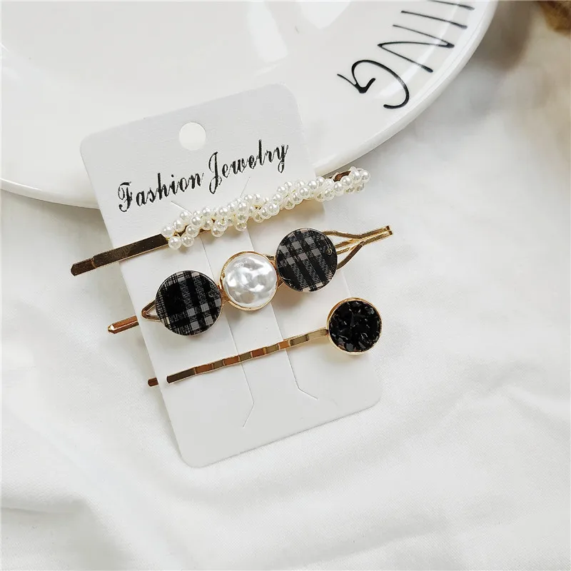 Женские аксессуары для волос 3 шт./компл. металлическая заколка с имитацией