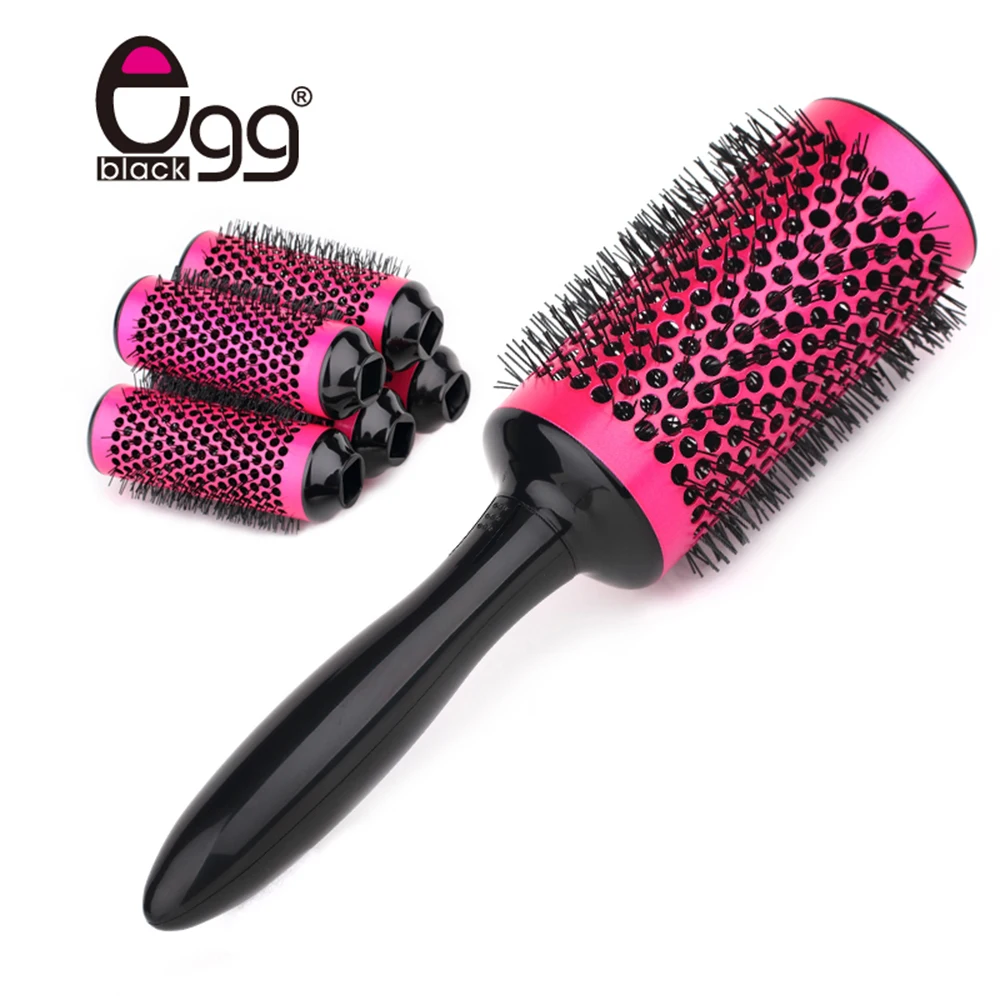 6 роликов керамические волосы Парикмахерская щетка алюминиевые круглая для