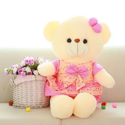60-100 см 3 цвета плюшевый медведь куклы Ted плюшевые игрушки с Юбка Мягкие Животные