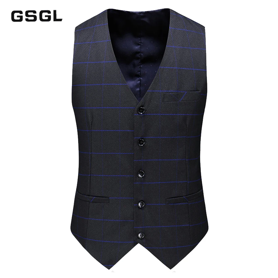 Men Black Suits Striped Slim Fit Plaid Suits for Men 3 Pieces Sets High Quality Black Groom Wedding Suit