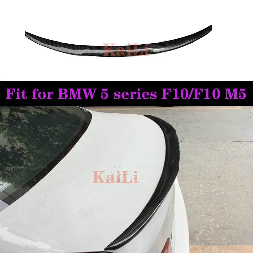 Спойлер для BMW M4 Style F10 2010 2016 5 серии седан УГЛЕРОДНЫЙ спойлер M5 крылья заднего