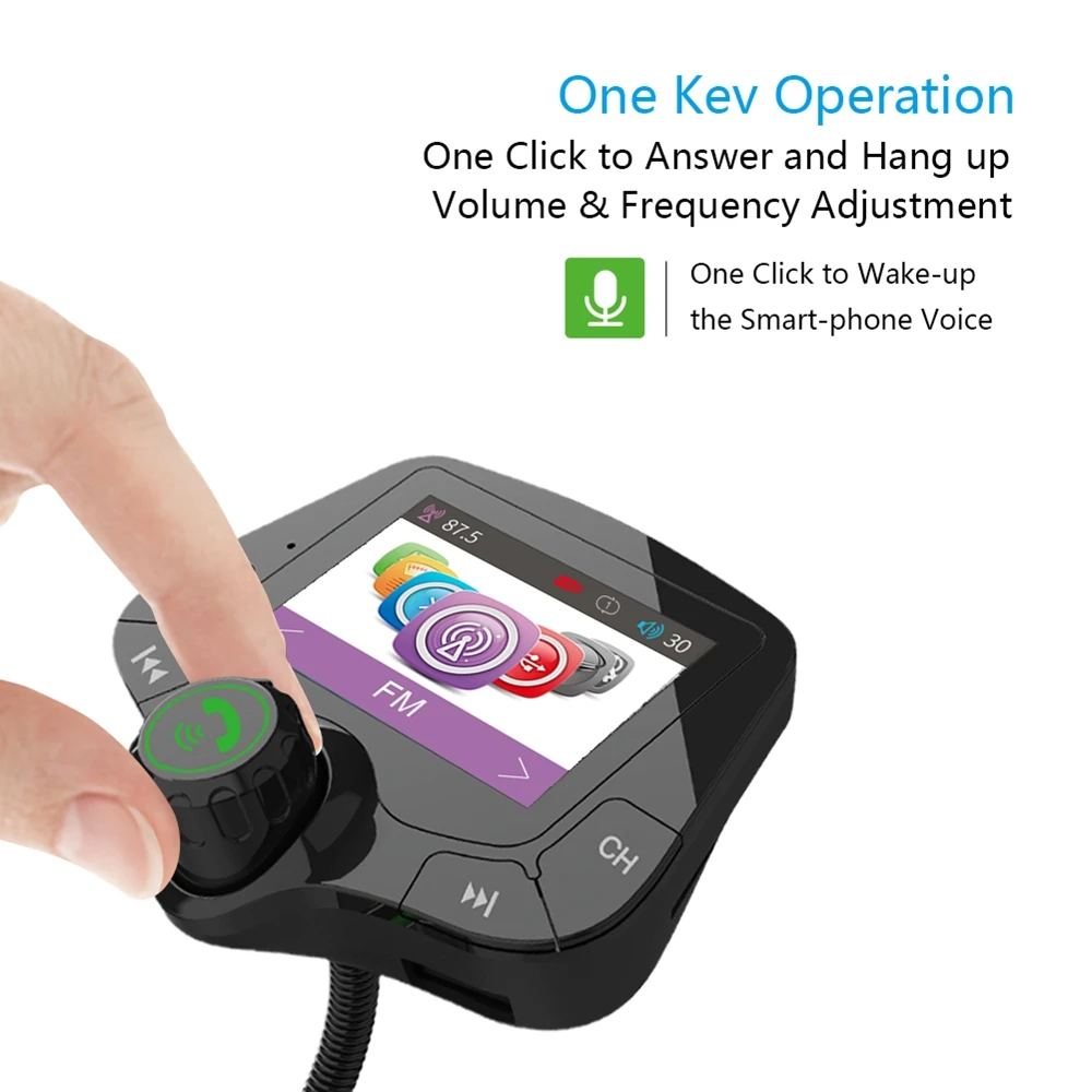 G24 HD цветной экран беспроводной автомобильный комплект Bluetooth MP3 плеер Hands-free вызов fm-передатчик автомобильный комплект поддержка QC 3,0 быстрое зарядное устройство