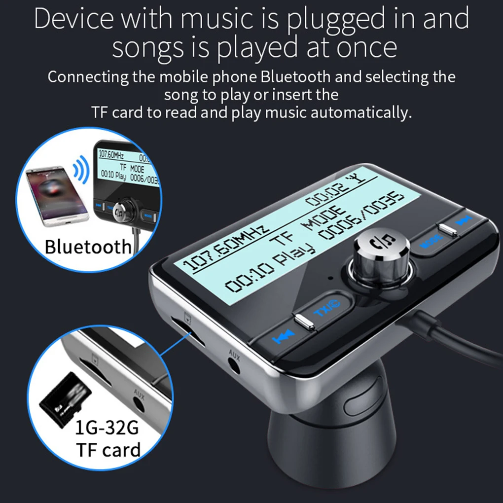 Цифровой радиоприемник DAB FM тюнер для автомобиля Bluetooth 4 2 адаптер передатчика