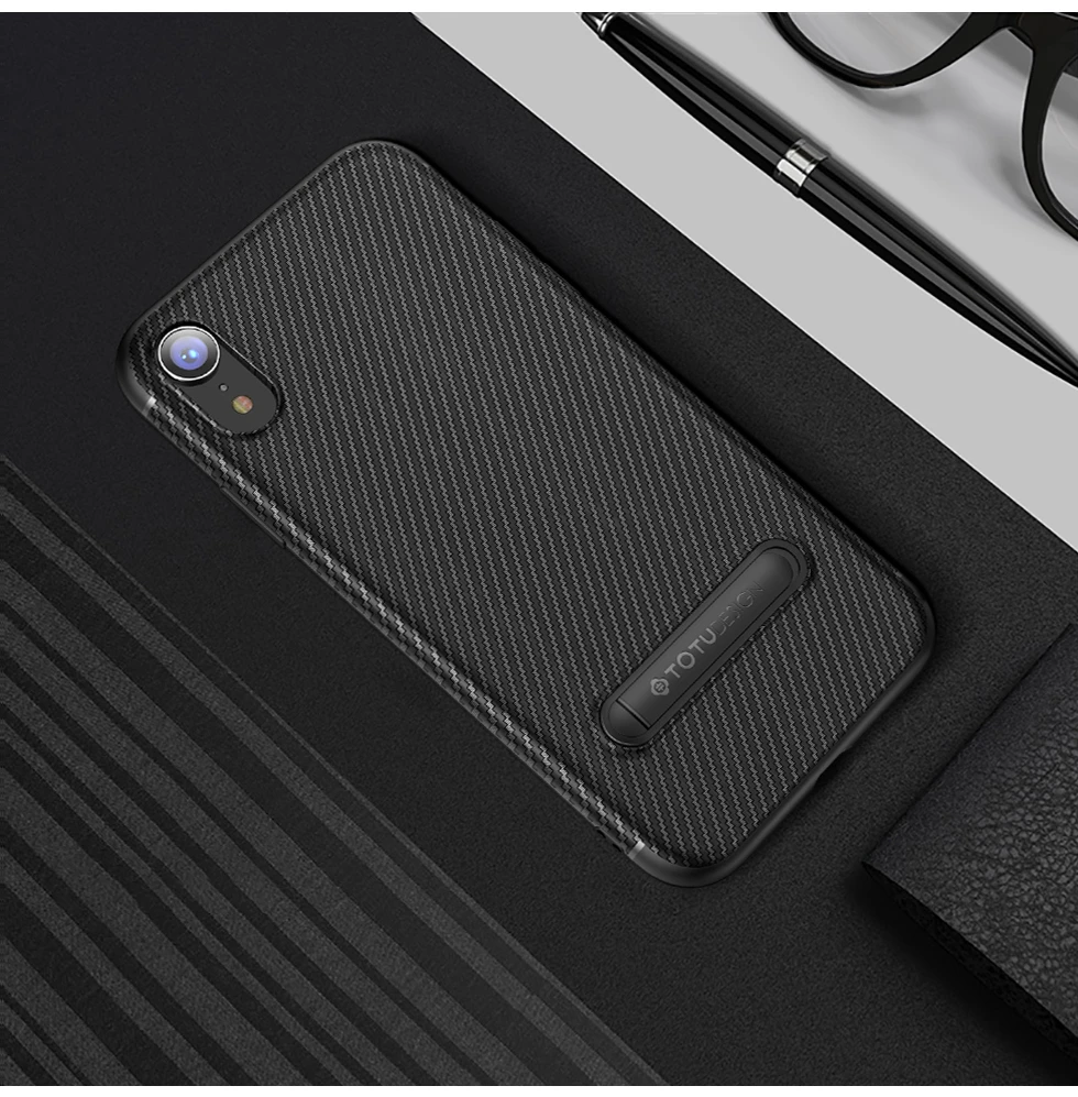 Чехол s с подставкой для iPhone X Xs чехол для MAX XR из углеродного волокна Coque Ультратонкий чехол из мягкого ТПУ чехол для задней панели Роскошный чехол для мужчин и женщин Fundas