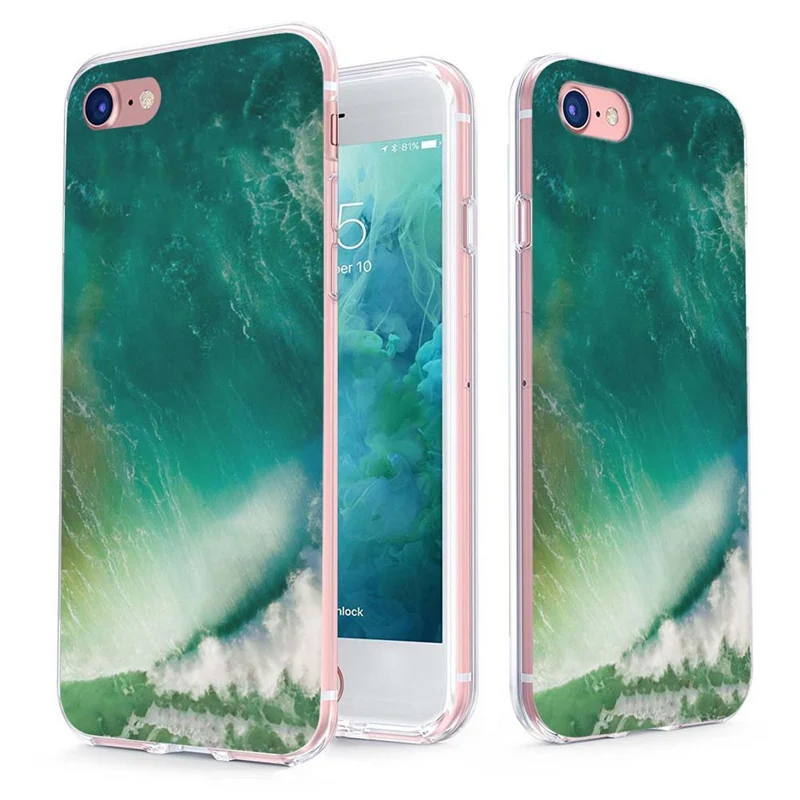 MLCRIYG мягкий чехол для телефона iPhone 6 6S Plus 7 7Plus 8 8Plus X TPU цветной узор в виде неба и