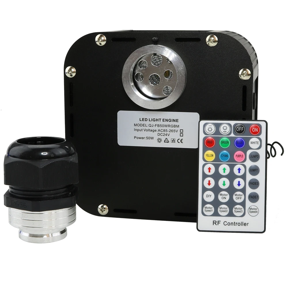 50 Вт RGBW светодиодные мерцающие волоконно-оптические светильники DMX512 Звездный