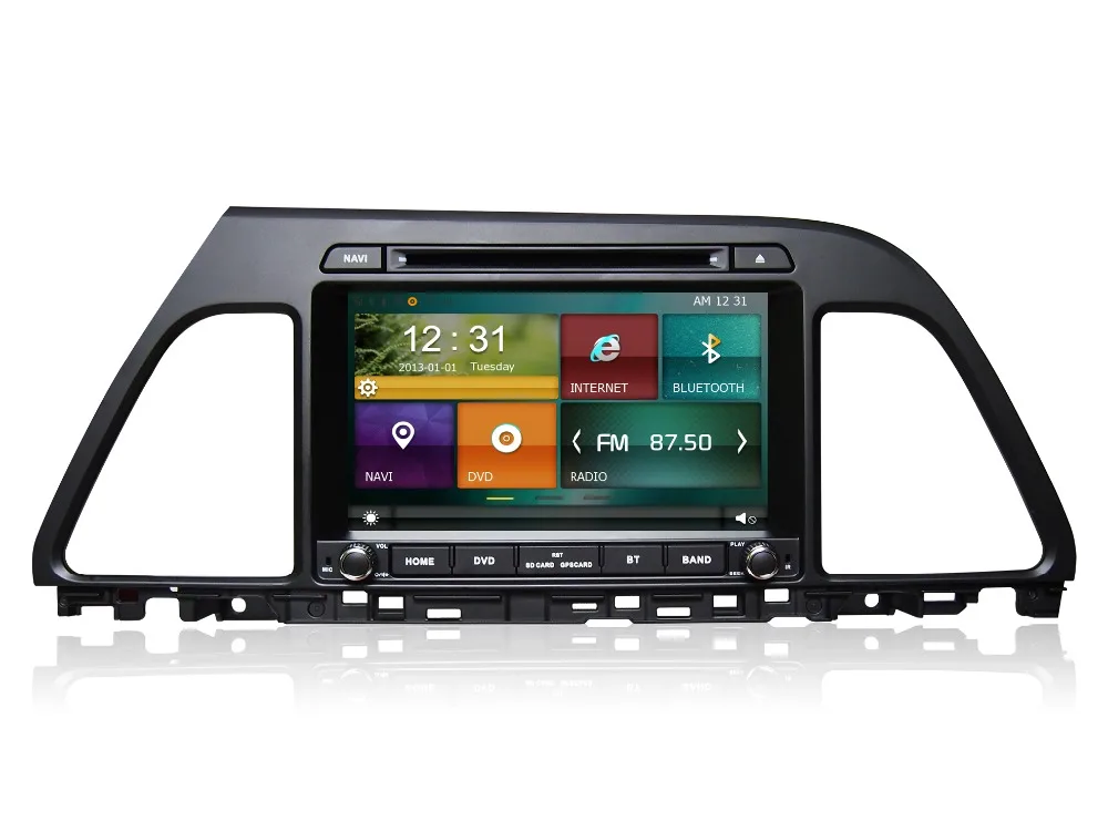Cartouch (R) Автомобильный dvd-плеер для Hyundai Sonata 2015 с навигацией GPS Bluetooth Радио iPod 3G/Wifi USB