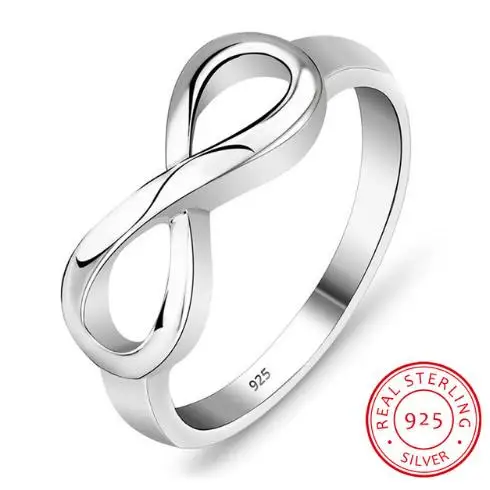 925 пробы серебро Бесконечность Кольцо Eternity кольцо подвески best друг подарок