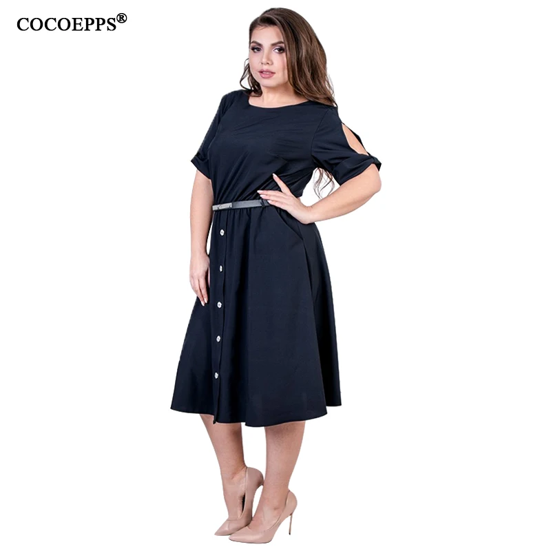 2019 размера плюс женское летнее платье на каждый день большого пикантные офисные