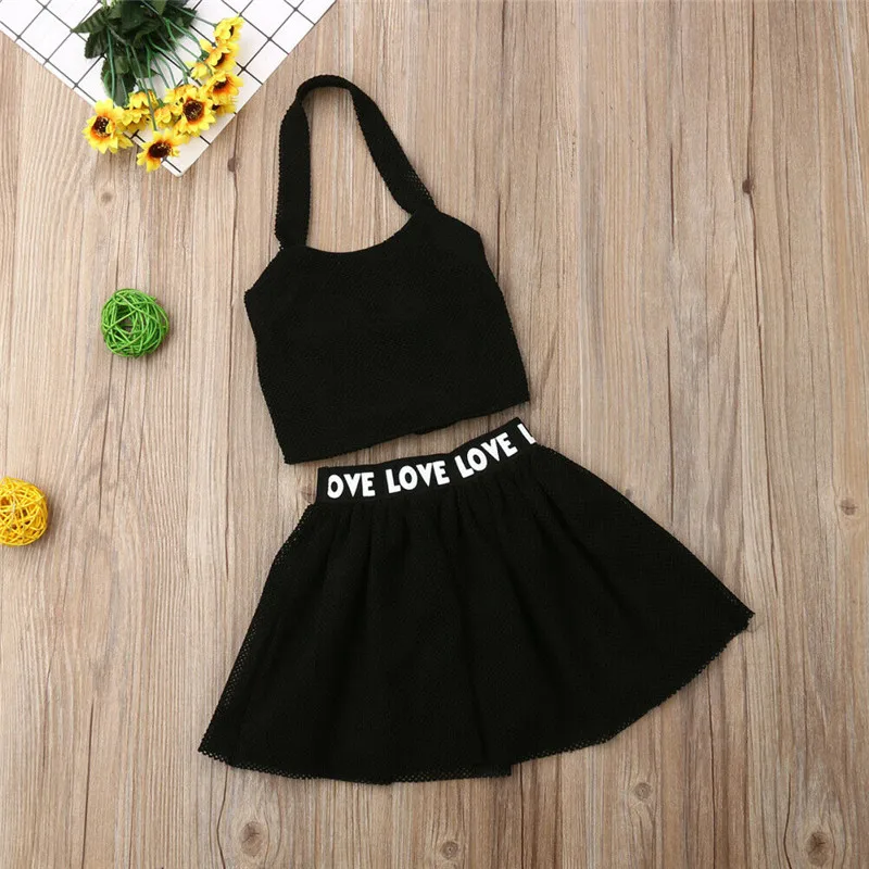 Новинка 2019 Модный комплект из 2 предметов для маленьких детей одежда девочек