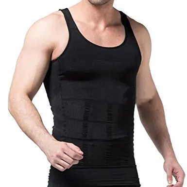 

Cn Herb Free Shipping Mens Slimming Body Shaper Vests Shirt Abdomen Slim