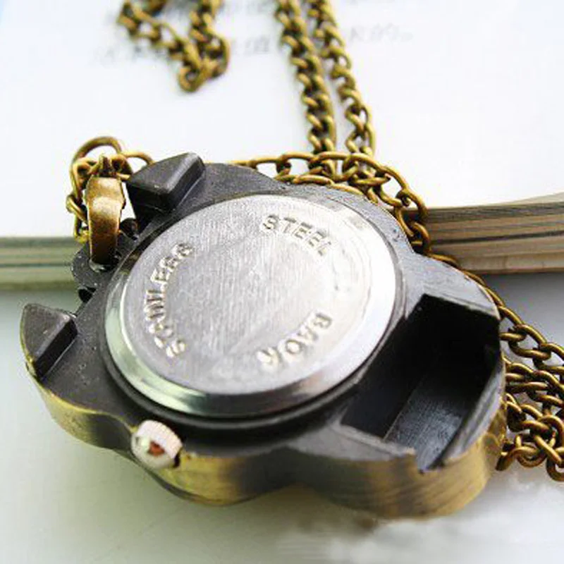 Новый дизайн Оптовая Продажа Модные Винтажные бронзовые кварцевые карманные