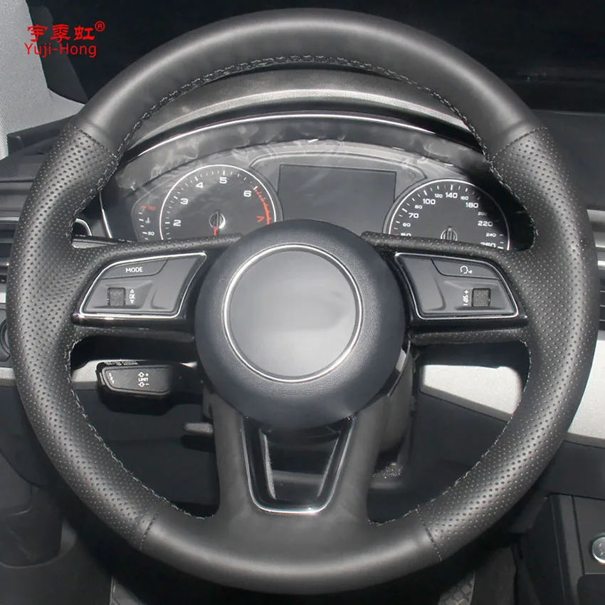 Верхний слой из натуральной коровьей кожи Чехлы рулевого колеса автомобиля